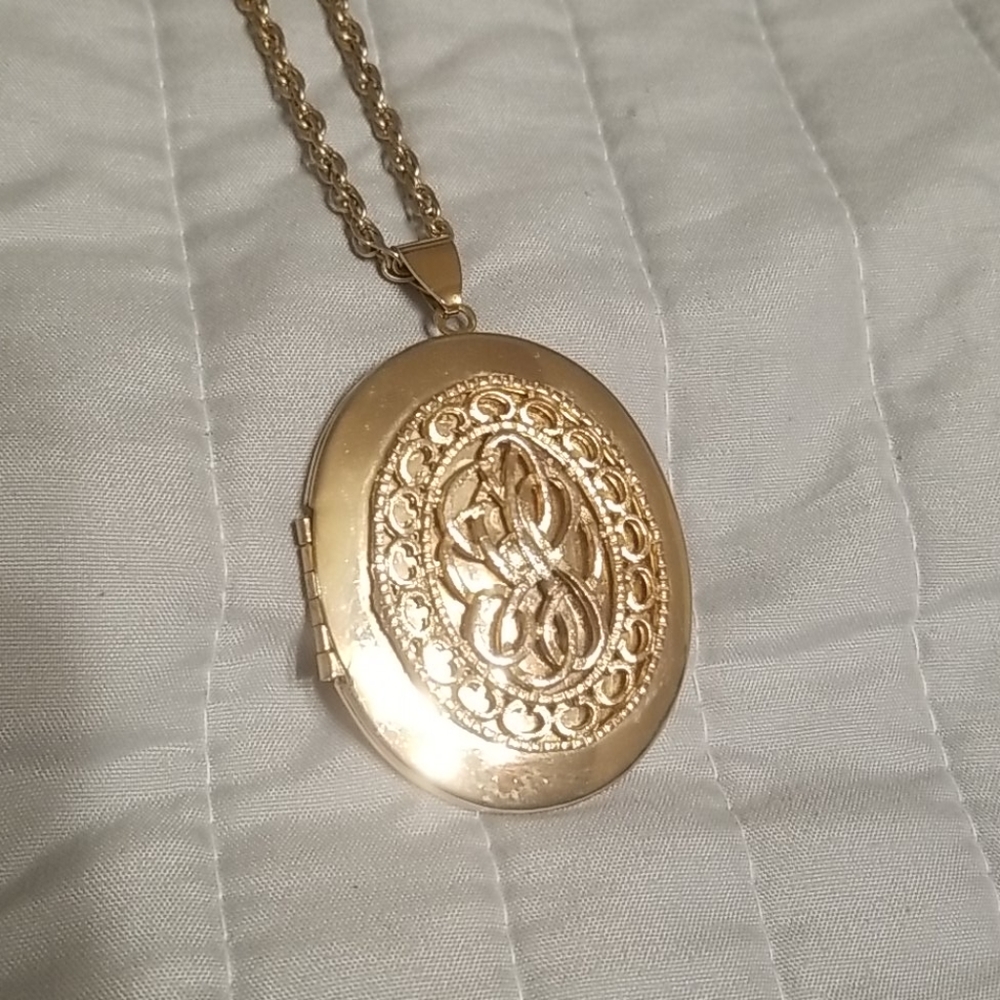 Large gold plated locket